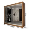Guarda-Roupa Casal Del Plata 3 Portas 4 Gavetas Espelhado Cinamomo/Off White - Panorama Móveis
