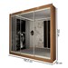 Guarda-Roupa Casal Del Plata 3 Portas 4 Gavetas Espelhado Cinamomo/Off White - Panorama Móveis
