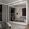 Guarda-Roupa Casal Del Plata 3 Portas 4 Gavetas Espelhado Branco - Panorama Móveis