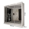 Guarda-Roupa Casal Del Plata 3 Portas 4 Gavetas Espelhado Branco - Panorama Móveis