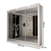 Guarda-Roupa Casal Del Plata 3 Portas 4 Gavetas Espelhado Branco - Panorama Móveis
