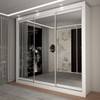 Guarda-Roupa Casal Del Plata 3 Portas 4 Gavetas Espelhado Branco - Panorama Móveis