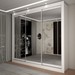 Guarda-Roupa Casal Del Plata 3 Portas 4 Gavetas Espelhado Branco - Panorama Móveis