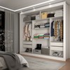Guarda-Roupa Casal Del Plata 3 Portas 4 Gavetas Espelhado Branco - Panorama Móveis
