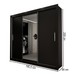 Guarda-Roupa Casal Del Plata 3 Portas 4 Gavetas com Espelho Preto - Panorama Móveis