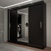 Guarda-Roupa Casal Del Plata 3 Portas 4 Gavetas com Espelho Preto - Panorama Móveis