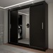 Guarda-Roupa Casal Del Plata 3 Portas 4 Gavetas com Espelho Preto - Panorama Móveis