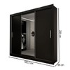 Guarda-Roupa Casal Del Plata 3 Portas 4 Gavetas com Espelho Preto - Panorama Móveis