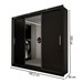 Guarda-Roupa Casal Del Plata 3 Portas 4 Gavetas com Espelho Preto - Panorama Móveis