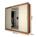 Guarda-Roupa Casal Del Plata 3 Portas 4 Gavetas com Espelho Cinamomo/Off White- Panorama Móveis
