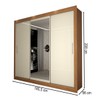 Guarda-Roupa Casal Del Plata 3 Portas 4 Gavetas com Espelho Cinamomo/Off White- Panorama Móveis