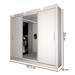 Guarda-Roupa Casal Del Plata 3 Portas 4 Gavetas com Espelho Branco- Panorama Móveis