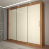 Guarda-Roupa Casal Del Plata 3 Portas 4 Gavetas Cinamomo/Off White - Panorama Móveis