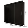 Guarda-Roupa Casal Del Plata 3 Portas 4 Gavetas Preto - Panorama Móveis