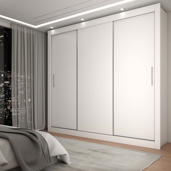 Guarda-Roupa Casal Del Plata 3 Portas 4 Gavetas Branco - Panorama Móveis