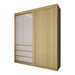 Guarda-Roupa Solteiro Rosário 100% Mdf 3 Portas 3 Gavetas Castanho/Off White - Panorama Móveis