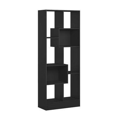 Estante para Livros 8 Prateleiras Preto - Qmovi