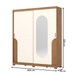 Guarda-Roupa Casal Talles 2 Portas 3 Gavetas com Espelho Nature/Off White - Henn