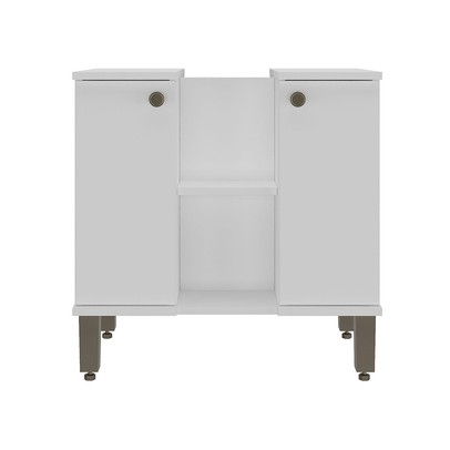 Armário de Banheiro Monte Carlo 2 Portas Branco - Ozini Móveis