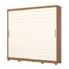 Guarda-Roupa Casal Cayman 2 Portas 6 Gavetas 100% Mdf Ripado Nature/Off White - Henn