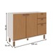 Balcão de Cozinha para Pia 120 Cm Atria 2 Portas 3 Gavetas Branco Fosco/Teka Soho - Genialflex