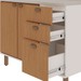 Balcão de Cozinha para Pia 120 Cm Atria 2 Portas 3 Gavetas Branco Fosco/Teka Soho - Genialflex