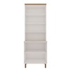 Cristaleira 80 Cm Atria 4 Portas com Vidro Branco Fosco/Teka Soho - Genialflex