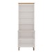 Cristaleira 80 Cm Atria 4 Portas com Vidro Branco Fosco/Teka Soho - Genialflex