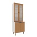 Cristaleira 80 Cm Atria 4 Portas com Vidro Branco Fosco/Teka Soho - Genialflex