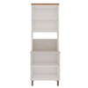 Paneleiro 80 Cm Atria 4 Portas com Vidro Branco Fosco/Teka Soho - Genialflex