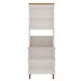 Paneleiro 80 Cm Atria 4 Portas com Vidro Branco Fosco/Teka Soho - Genialflex
