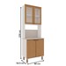 Paneleiro 80 Cm Atria 4 Portas com Vidro Branco Fosco/Teka Soho - Genialflex