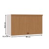Armário Aéreo Cozinha 80 Cm Atria 1 Porta Branco Fosco/Teka Soho - Genialflex