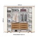Guarda-Roupa Casal Premium 6 Portas 6 Gavetas Ripado com Espelho Off White/Nature - Henn