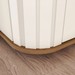 Guarda-Roupa Casal Premium 6 Portas 6 Gavetas Ripado com Espelho Off White/Nature - Henn