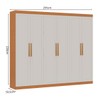 Guarda-Roupa Casal Madri 6 Portas 4 Gavetas 100% Mdf Cinamomo/Branco - Genialflex