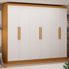 Guarda-Roupa Casal Madri 6 Portas 4 Gavetas 100% Mdf Cinamomo/Branco - Genialflex