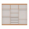 Guarda-Roupa Casal Madri 6 Portas 4 Gavetas 100% Mdf Cinamomo/Branco - Genialflex