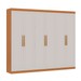 Guarda-Roupa Casal Madri 6 Portas 4 Gavetas 100% Mdf Cinamomo/Branco - Genialflex