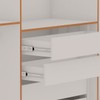Guarda-Roupa Casal Madri 6 Portas 4 Gavetas 100% Mdf Cinamomo/Branco - Genialflex