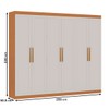 Guarda-Roupa Casal Madri 6 Portas 4 Gavetas 100% Mdf Cinamomo/Branco - Genialflex