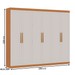 Guarda-Roupa Casal Madri 6 Portas 4 Gavetas 100% Mdf Cinamomo/Branco - Genialflex