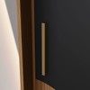 Guarda-Roupa Casal Talles 2 Portas 3 Gavetas com Espelho Nature/Preto Hp - Henn