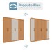 Guarda-Roupa Casal Palermo 6 Portas 2 Gavetas 100% Mdf Flex Cinamomo/Off White Laca - Genialflex