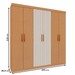 Guarda-Roupa Casal Palermo 6 Portas 2 Gavetas 100% Mdf Flex Cinamomo/Off White Laca - Genialflex