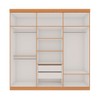 Guarda-Roupa Casal Palermo 6 Portas 2 Gavetas 100% Mdf Flex Cinamomo/Off White Laca - Genialflex