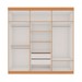 Guarda-Roupa Casal Palermo 6 Portas 2 Gavetas 100% Mdf Flex Cinamomo/Off White Laca - Genialflex