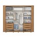 Guarda-Roupa Casal Mozzate 2 Portas 6 Gavetas Ripado com Espelho Flex Nature/Off White/Preto Hp - Henn