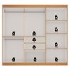 Guarda-Roupa Solteiro Berna 6 Portas 3 Gavetas Freijó/Off White Laca - Genialflex