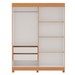 Guarda-Roupa Solteiro Toledo 2 Portas 100% Mdf Flex Cinamomo/Off White/Fendi - Genialflex